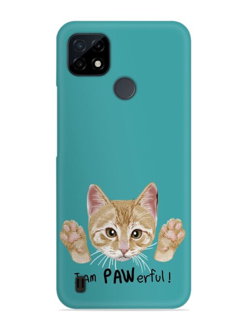 Typography Slogan Cat Snap Case for Realme C25Y Zapvi