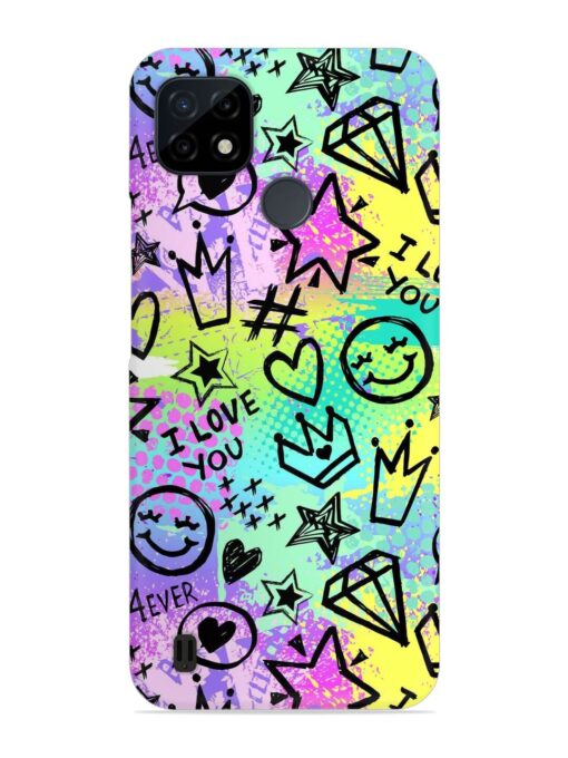 Bright Seamless Pattern Snap Case for Realme C25Y Zapvi