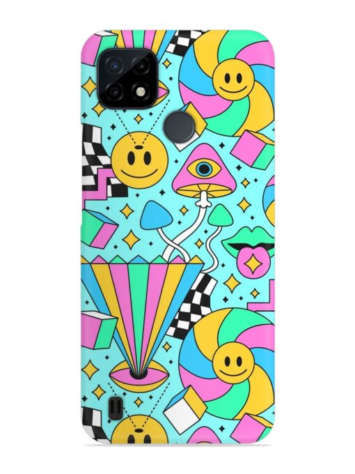 Trippy Rainbow 60S Snap Case for Realme C25Y Zapvi