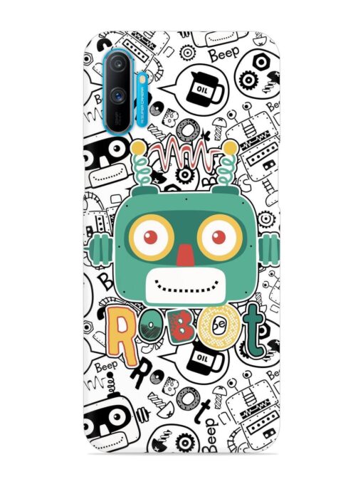 Robot Modern Seamless Pattern Snap Case for Realme C3 Zapvi