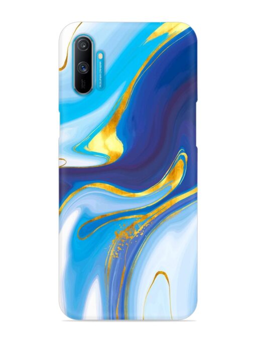 Watercolor Background With Golden Foil Snap Case for Realme C3 Zapvi