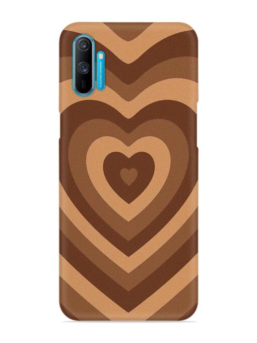 Brown Heart Snap Case for Realme C3 Zapvi