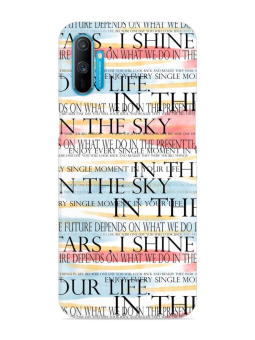 Seamless Slogans Pattern Snap Case for Realme C3 Zapvi