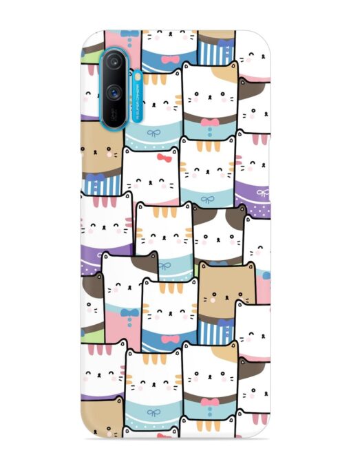 Cute Adorable Cat Snap Case for Realme C3 Zapvi