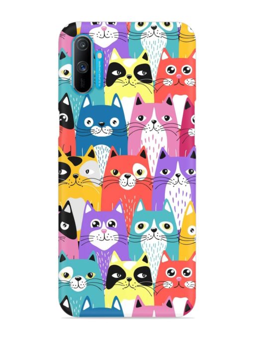 Funny Cartoon Cats Snap Case for Realme C3 Zapvi