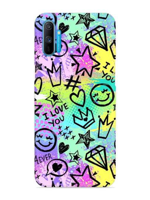 Bright Seamless Pattern Snap Case for Realme C3 Zapvi