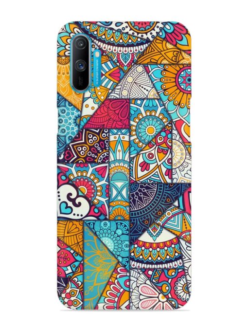 Patchwork Pattern Vintage Snap Case for Realme C3 Zapvi