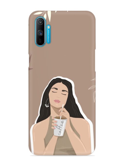 Girl With Coffee Snap Case for Realme C3 Zapvi