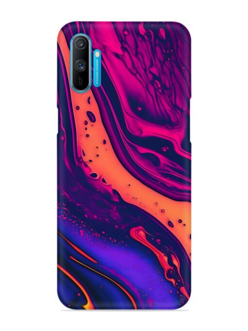 Fluid Blue Pink Art Snap Case for Realme C3 Zapvi