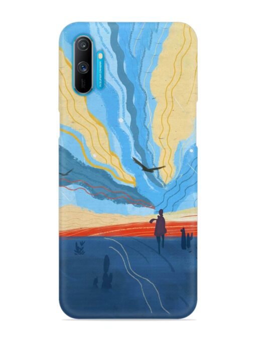 Minimal Abstract Landscape Snap Case for Realme C3 Zapvi