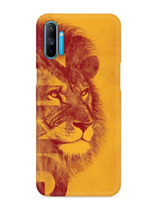 Gold Lion Crown Art Snap Case for Realme C3 Zapvi