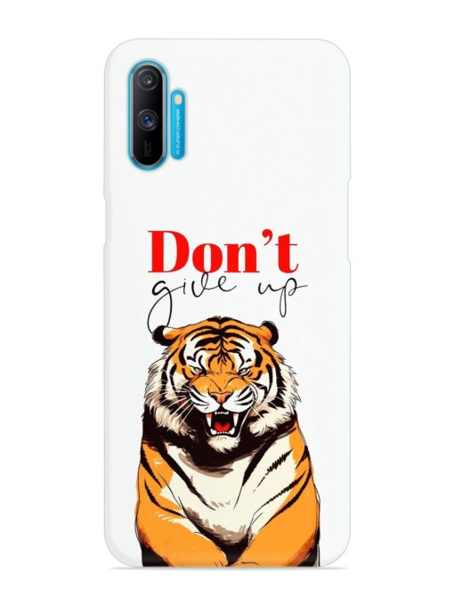 Don'T Give Up Tiger Art Snap Case for Realme C3 Zapvi