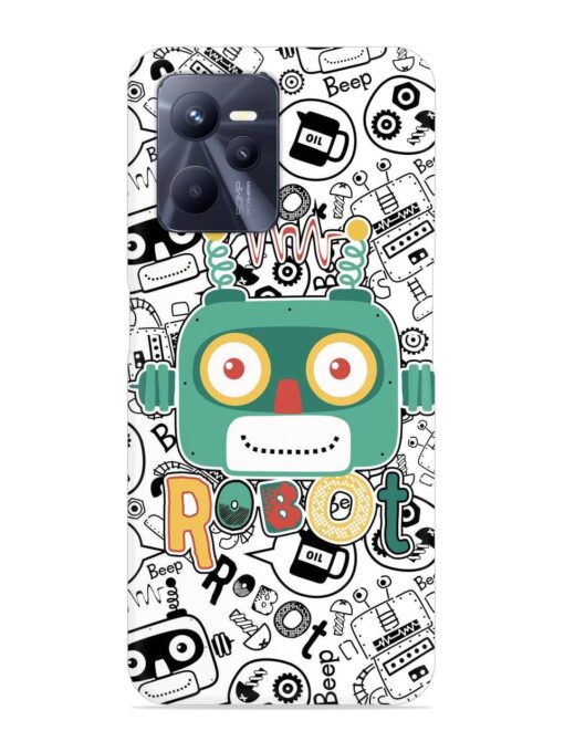 Robot Modern Seamless Pattern Snap Case for Realme C35 Zapvi