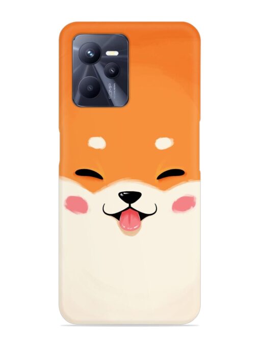 Cute Dog Face Vector Snap Case for Realme C35 Zapvi