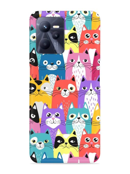 Funny Cartoon Cats Snap Case for Realme C35 Zapvi