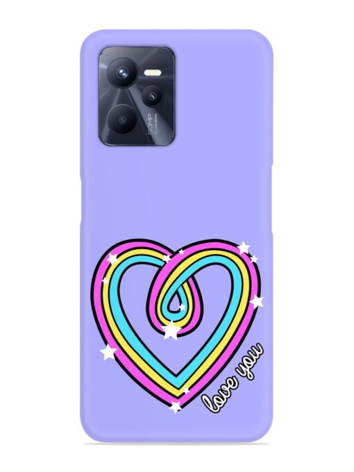 Colorful Rainbow Heart Snap Case for Realme C35 Zapvi