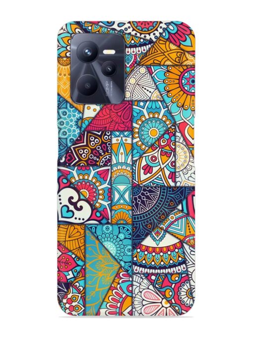 Patchwork Pattern Vintage Snap Case for Realme C35 Zapvi