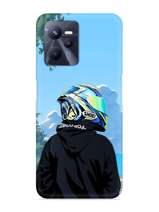 Rider With Helmet Snap Case for Realme C35 Zapvi