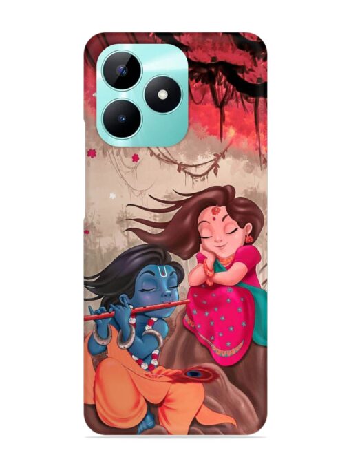 Radhe Krishna Water Art Snap Case for Realme C51 Zapvi