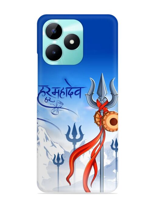 Har Har Mahadev Trishul Snap Case for Realme C51 Zapvi