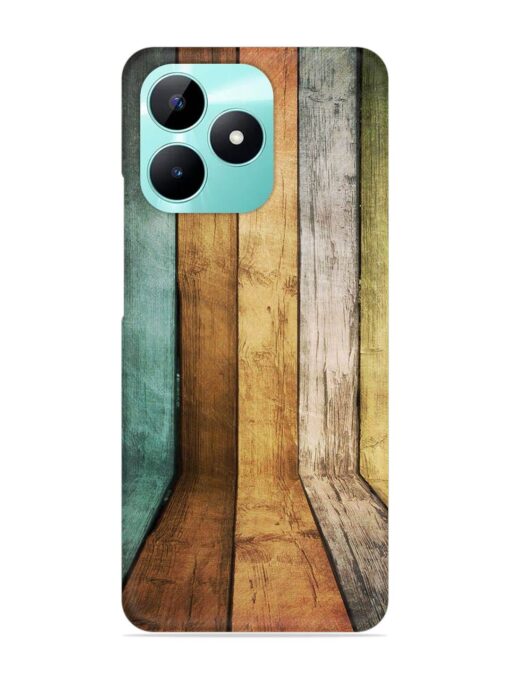 Wooden Realistic Art Snap Case for Realme C51 Zapvi