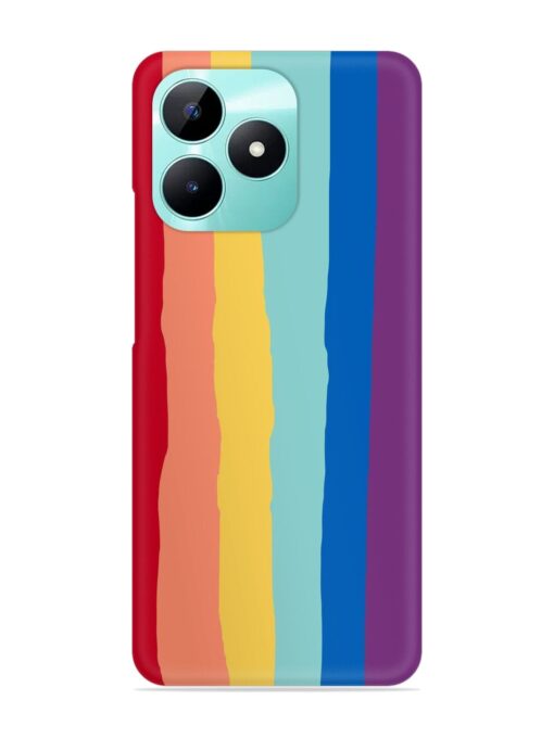 Rainbow Genuine Liquid Snap Case for Realme C51 Zapvi