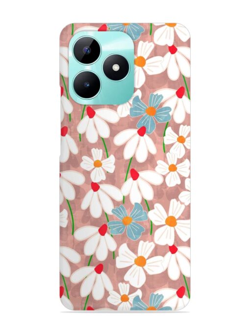 Abstract Petal Flowers Snap Case for Realme C51 Zapvi