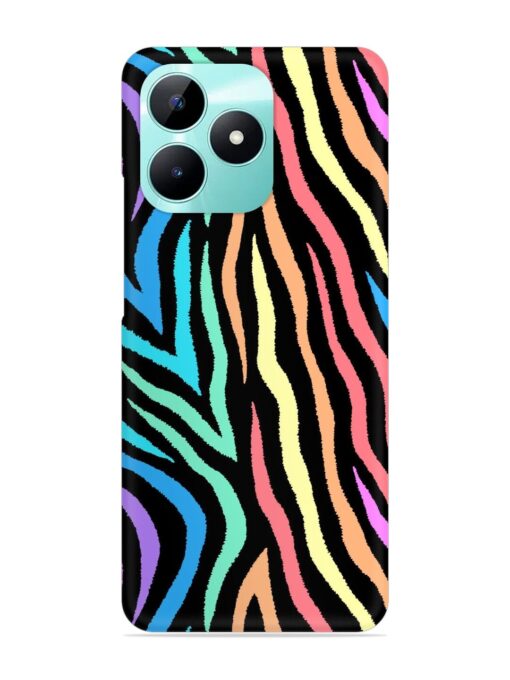 Colorful Abstract Zebra Snap Case for Realme C51 Zapvi