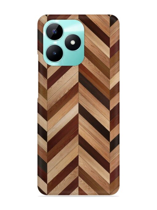 Seamless Wood Parquet Snap Case for Realme C51 Zapvi