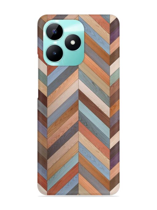 Seamless Wood Parquet Snap Case for Realme C51 Zapvi