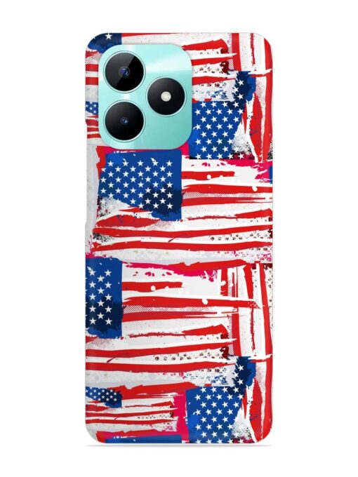 Usa Flag Seamless Snap Case for Realme C51 Zapvi