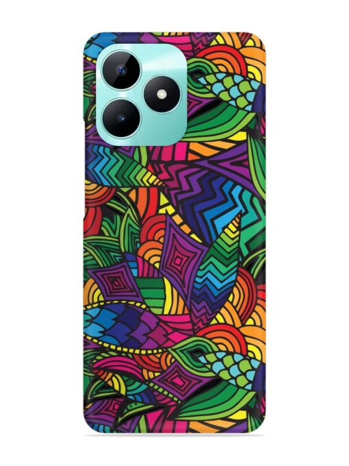 Abstract Multicolor Seamless Snap Case for Realme C51 Zapvi