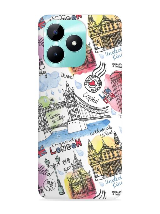 Vector London Landmark Snap Case for Realme C51 Zapvi