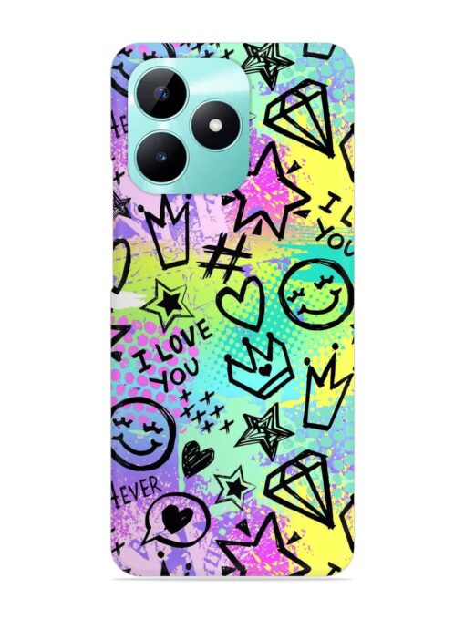 Bright Seamless Pattern Snap Case for Realme C51 Zapvi