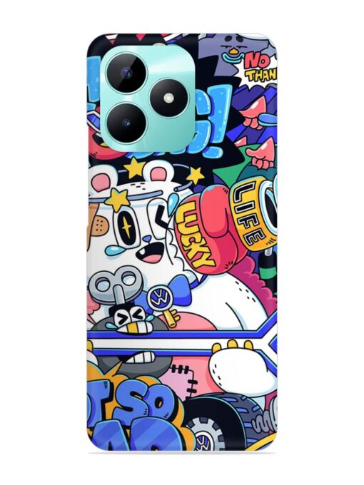 Universal Doodle Snap Case for Realme C51 Zapvi