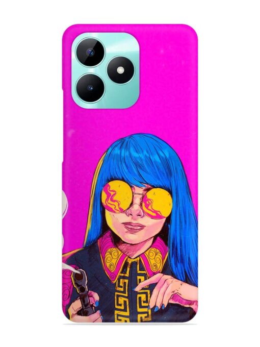 Aesthetic Anime Girl Snap Case for Realme C51 Zapvi