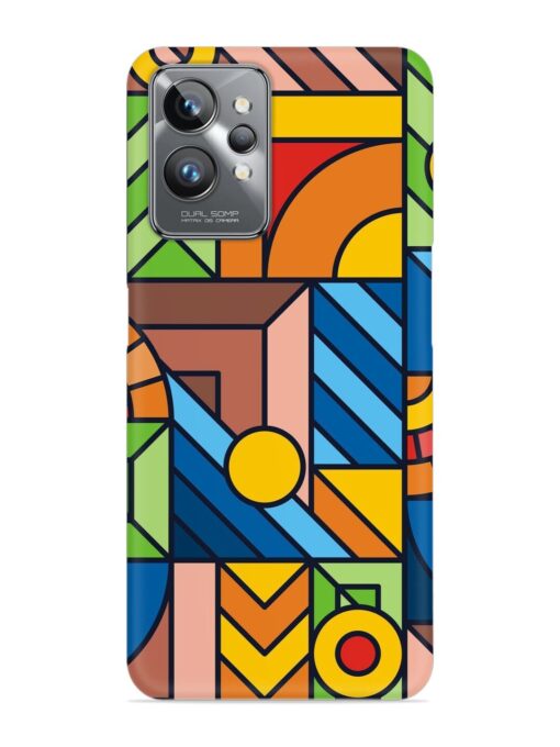 Colorful Geometric Snap Case for Realme Gt 2 Pro Zapvi