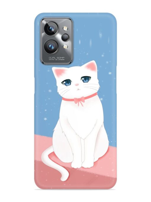 Cute White Cat Snap Case for Realme Gt 2 Pro Zapvi