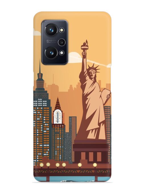 New York Statue Of Liberty Architectural Scenery Snap Case for Realme Gt Neo 3T Zapvi