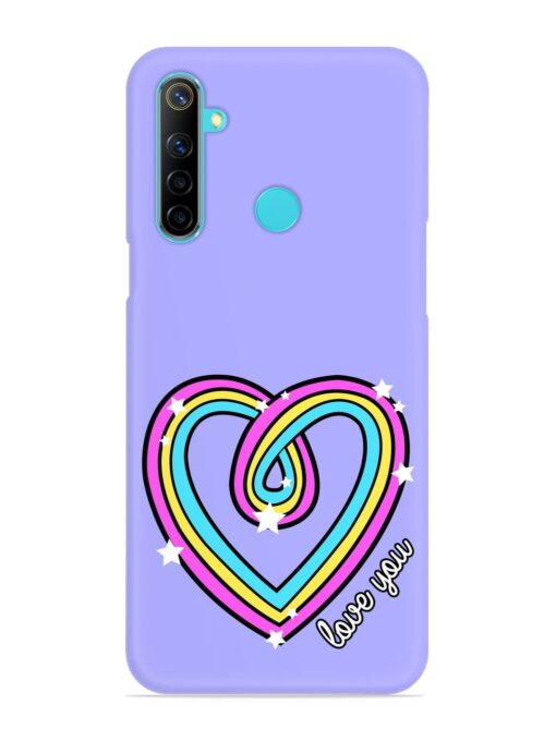 Colorful Rainbow Heart Snap Case for Realme Narzo 10 Zapvi