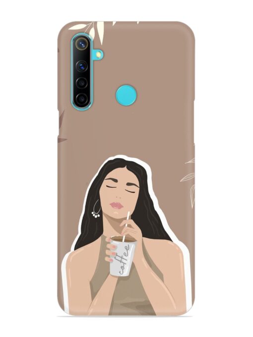 Girl With Coffee Snap Case for Realme Narzo 10 Zapvi