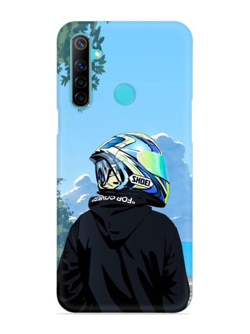 Rider With Helmet Snap Case for Realme Narzo 10 Zapvi