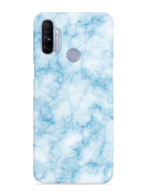 Blue White Natural Marble Snap Case for Realme Narzo 10A Zapvi