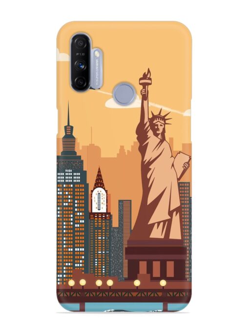 New York Statue Of Liberty Architectural Scenery Snap Case for Realme Narzo 10A Zapvi