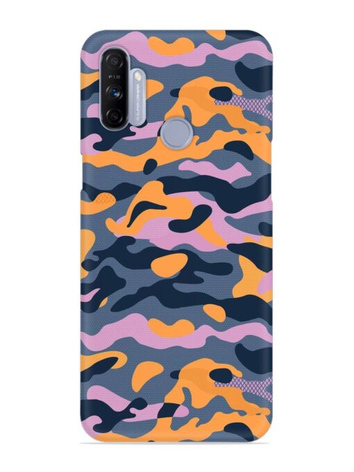 Camouflage Army Military English Orange Art Snap Case for Realme Narzo 10A Zapvi