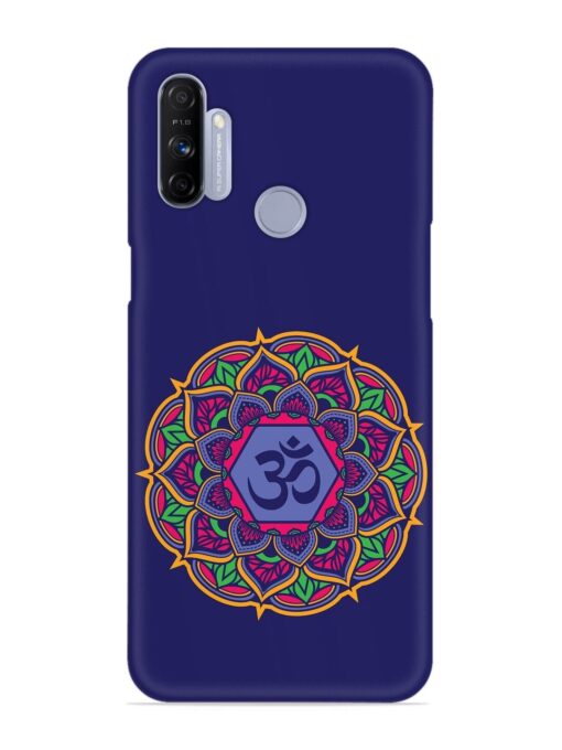 Om Mandala Art Blue Snap Case for Realme Narzo 20A Zapvi