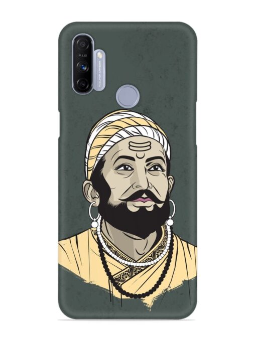 Shivaji Maharaj Vector Art Snap Case for Realme Narzo 20A Zapvi