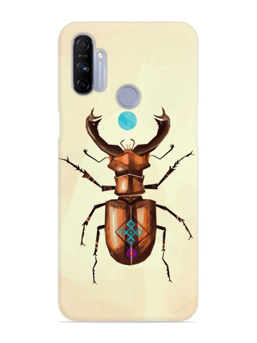 Stag Beetle Vector Snap Case for Realme Narzo 20A Zapvi