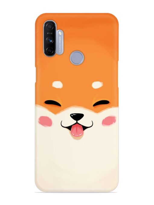 Cute Dog Face Vector Snap Case for Realme Narzo 20A Zapvi