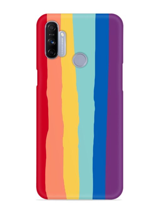 Rainbow Genuine Liquid Snap Case for Realme Narzo 20A Zapvi